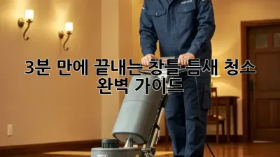 3분 만에 끝내는 창틀 틈새 청소 완벽 가이드! ✨